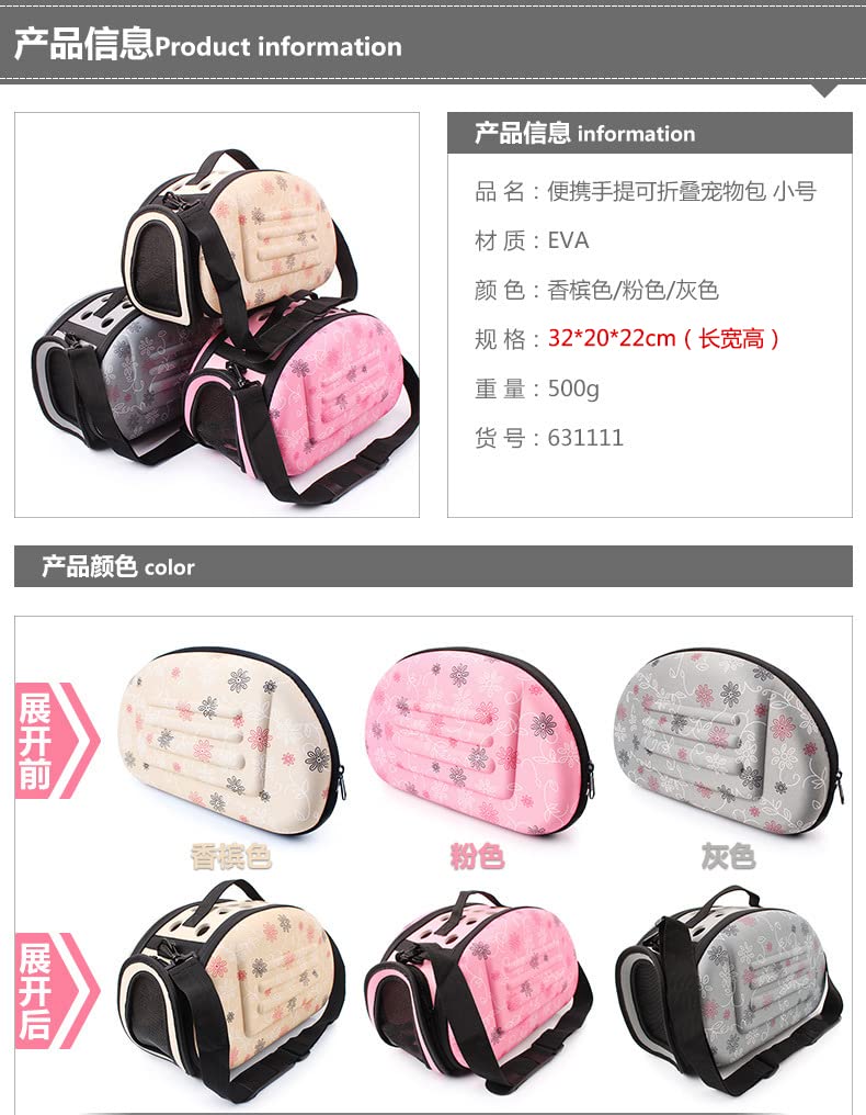 Zaino per Cani Gatti E Cani Escono Tote Bag Borsa Pieghevole Pet Borsa per Gatto Portatile Cat Kennel Bag Bassabile Bag Bach