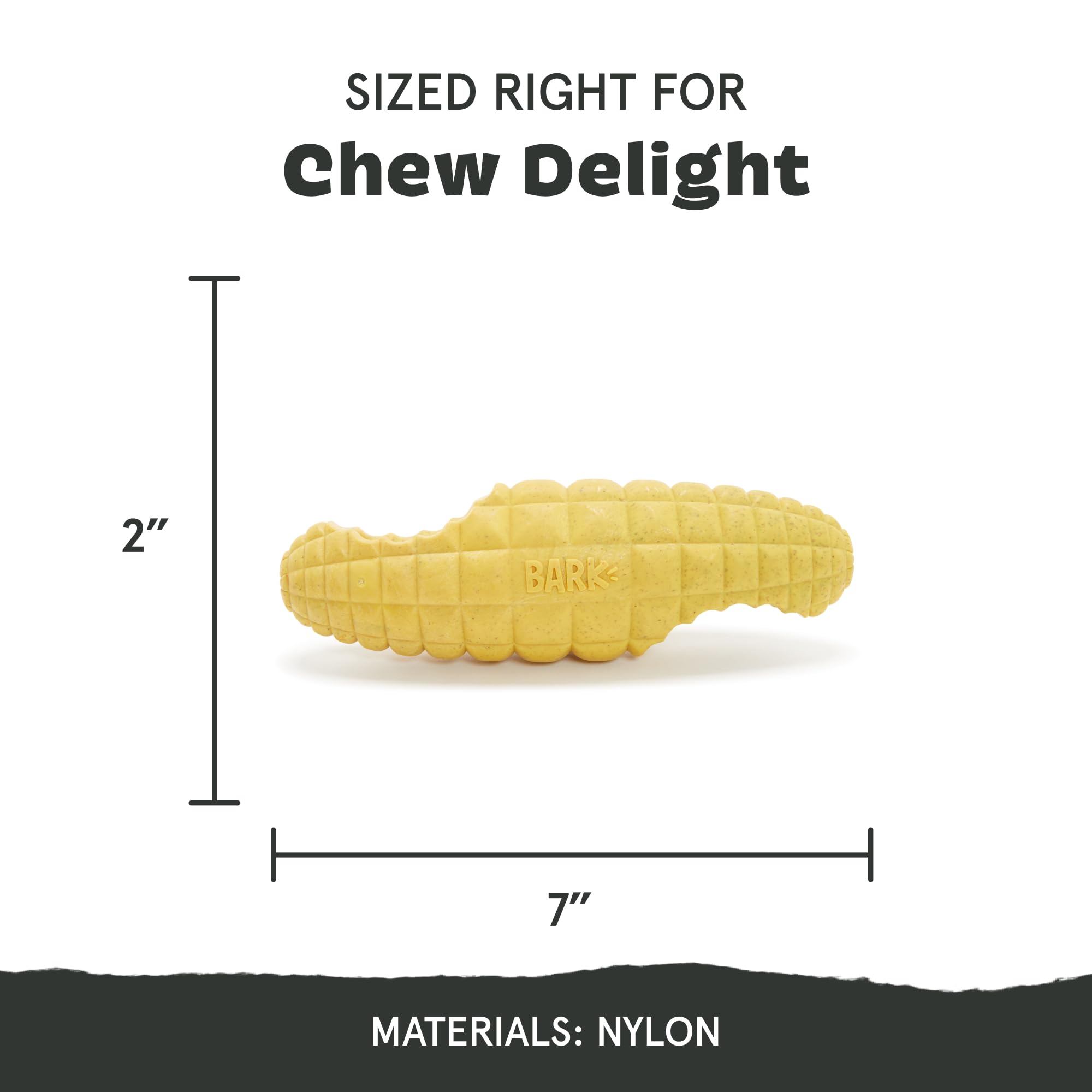 Bark Dog Toy Super Chewer Husky Corn Tough Dog Chew Toys for Aggressive Chewers Sweet Cream Scented. Grooved for Treat Stuffing & Gum Massaging - Image 3