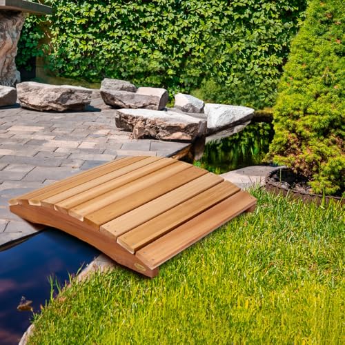 All-Things-Cedar-FB36-Garden-Bridge-3-Ft-Durable-Outdoor-Wooden-Bridge-for-Garden-Backyards-Streams-Easy-Assembly-Sustainably-Sourced-Cedar-Wood-36x29x7 All Things Cedar FB36 Garden Bridge 3 Ft Durable Outdoor Wooden Bridge for Garden Backyards Streams Easy Assembly Sustainably Sourced Cedar Wood 36x29x7