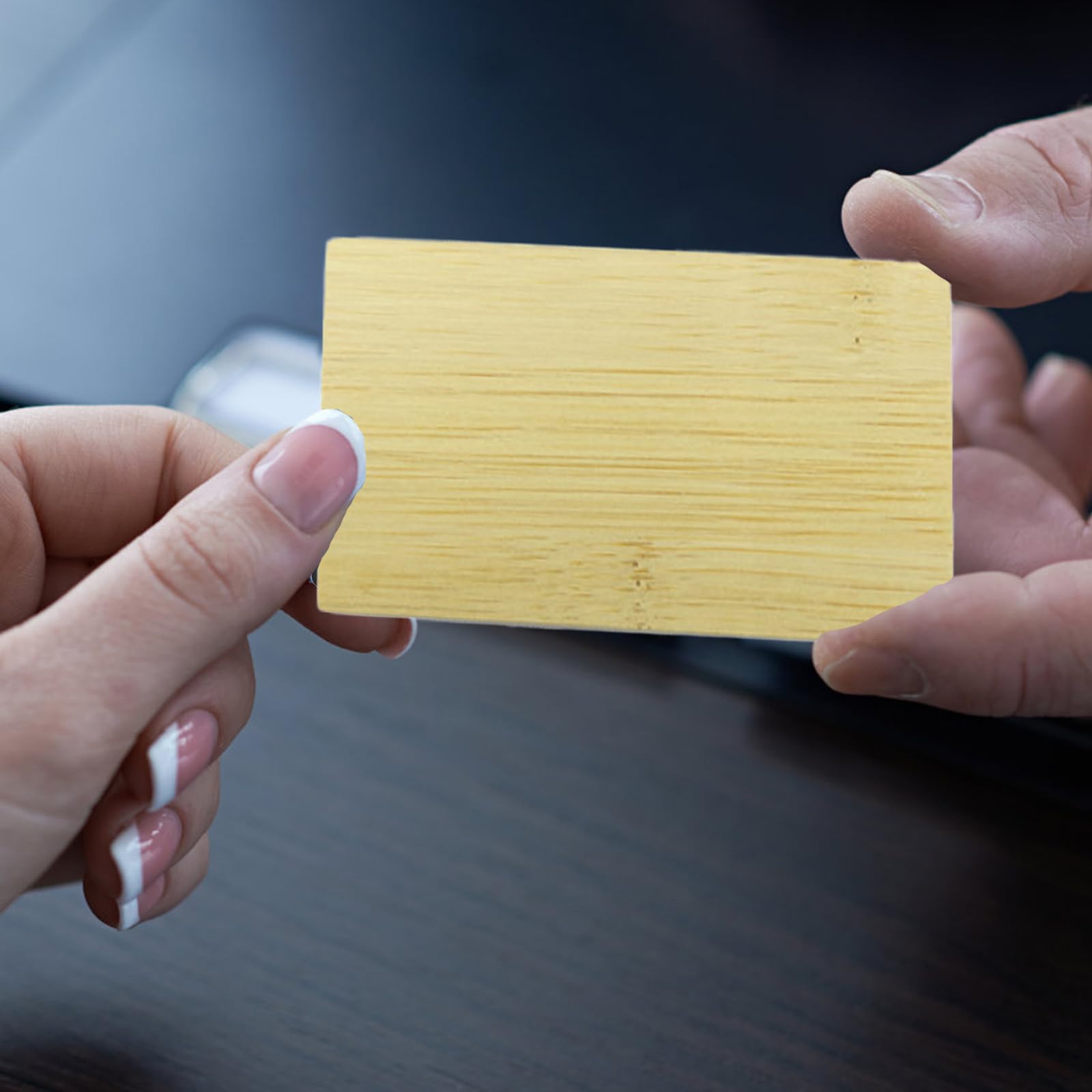 Fogli di Bambù Inciso per Biglietti da Visita Fai da Te, 20 Pezzi Assi di Legno per Carte Regalo