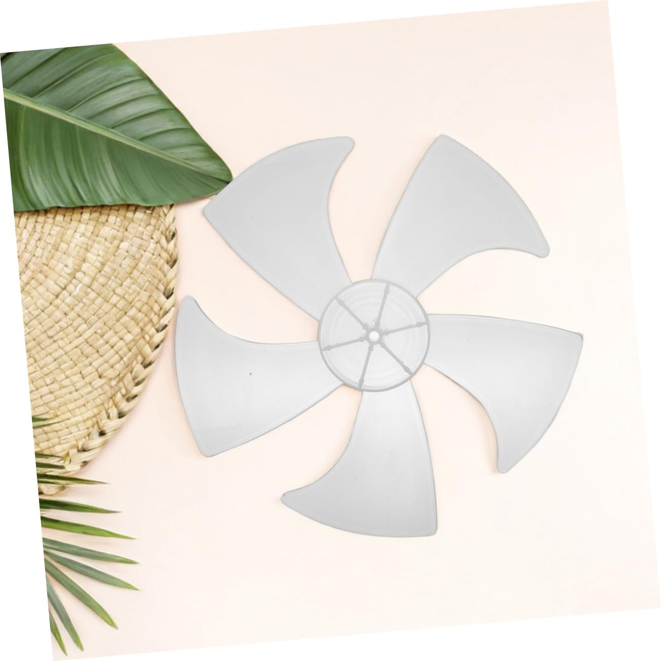 Uonlytech 2pcs Replacement Fan Blades Thickened Leaves Fan with Nut Cover for Easy Installation Pedestal Table Low Noise Operation for