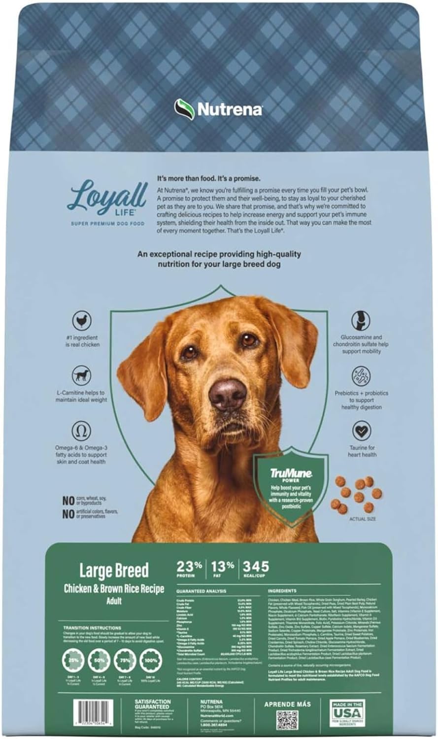 Nutrena Loyall Life Large Breed Chicken & Brown Rice Adult Dog Food 40 Pounds
