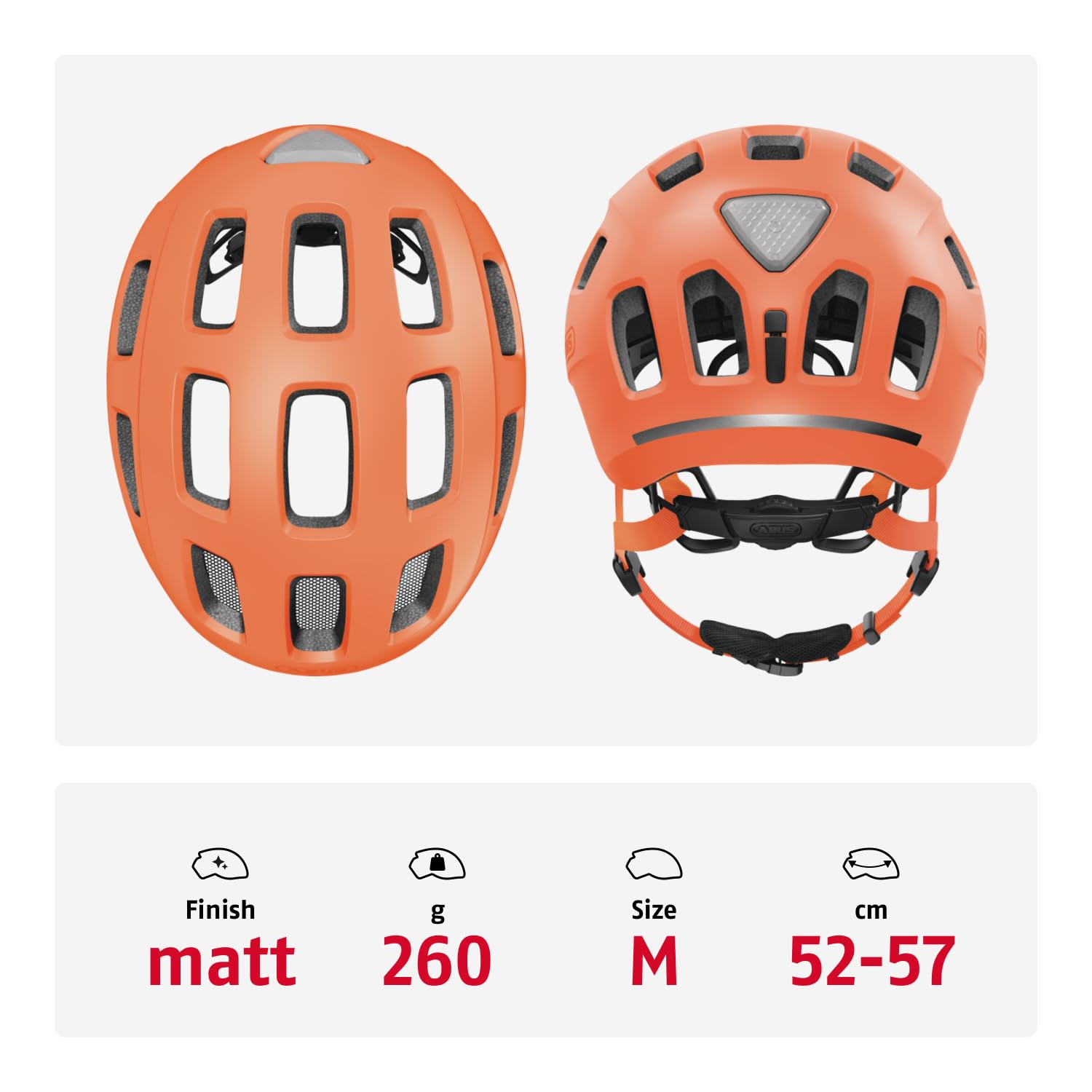 ABUS Youn-I 2.0 kask rowerowy z oświetleniem dla dzieci, młodzieży i młodych dorosłych – dla dziewcząt i chłopców
