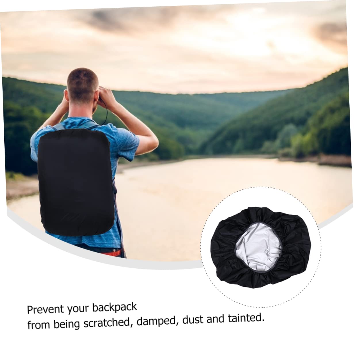 GRIRIW Backpack Cover for Outdoor Activities Lightweight Rain Protection for Sports and Mountaineering Bags Compact and Design for Hiking