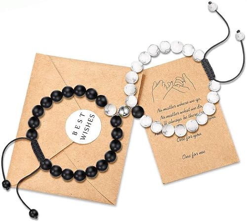 Regalos para parejas para novio, novia, pulseras magnéticas para pareja, aniversario, regalo de Navidad para marido, esposa, pareja a juego