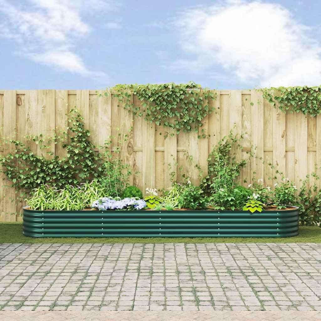 Genérico Cama elevada, 400 x 80 x 44 cm, acero | Diseño minimalista, duradero para exteriores, espacioso para hierbas flores vegetales, montaje fácil para dos personas
