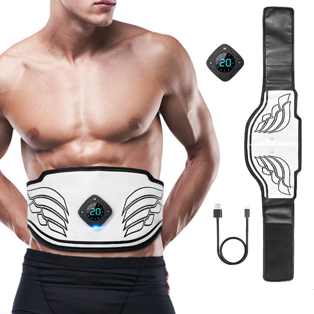 Cintura per Addominali tonificante Elettronica EMS, attrezzo per Allenamento Addominale, snellitore per la Vita, stimolatore Muscolare, attrezzo per Il Fitness Addominale per uomin