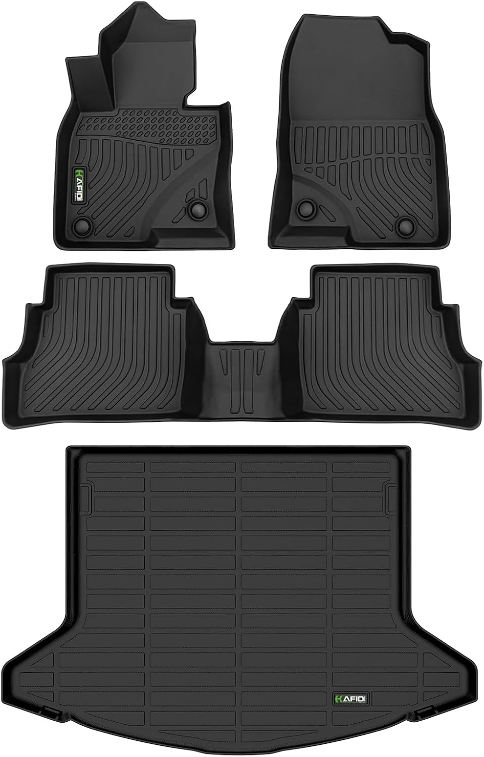 HAFIDI® Floor Mats & Cargo Liner Set Fit for 2023 2024 2025 2026 Mazda CX5 All Weather Protection TPE Anti-Slip Automotive Full Set Floor Liners Custom Mazda CX-5 Accessories - Black 10) For CX5 2023-2026 Full Set