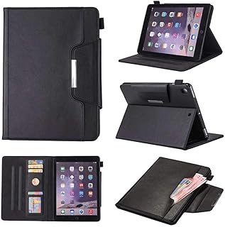 Jennyfly - Funda de piel sintética para iPad Mini 4 y 5 (función atril, función atril, función atril, función atril, función atril, parte trasera suave para iPad Mini 4/5), color negro