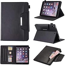 Jennyfly - Funda de piel sintética para iPad Mini 4 y 5 (función atril, función atril, función atril, función atril, función atril, parte trasera suave para iPad Mini 4/5), color negro