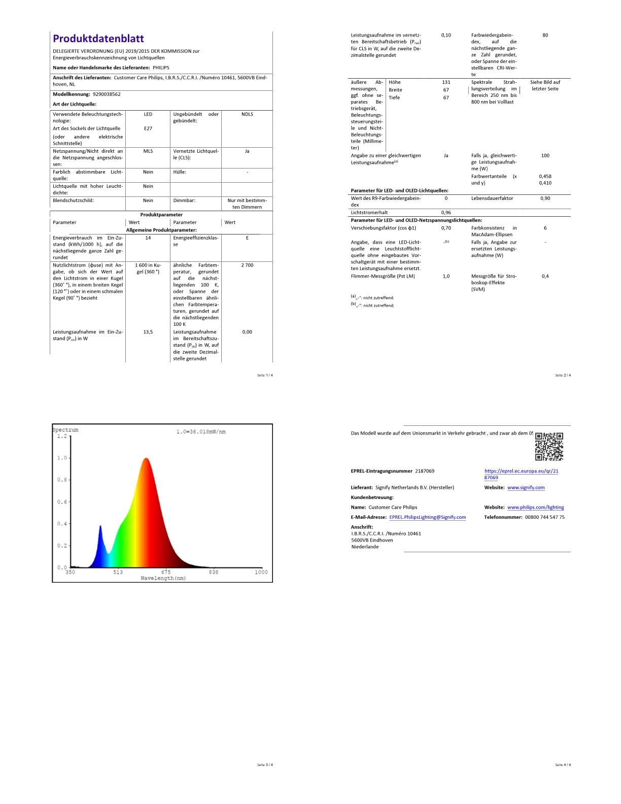 Philips Hue Smart LED A67 Lampe, E27 – Ansicht 6