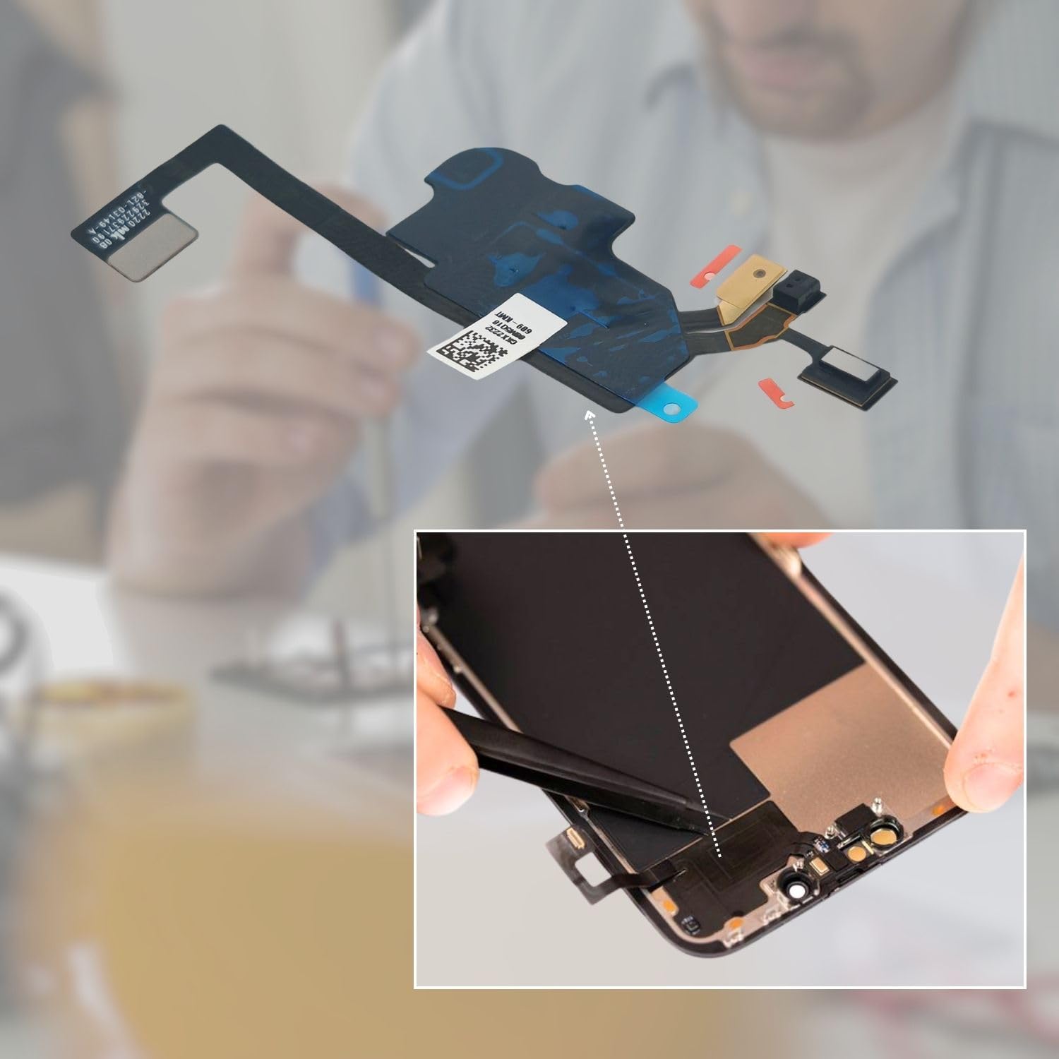 Amazon.com: MEEFIX Proximity Sensor Flex Cable with Microphone for