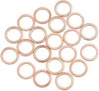 Vista 28 de X AUTOHAUX Anillo de sellado plano de cobre métrico M6 x 0.354 in x 0.039 in para tuerca de tornillo