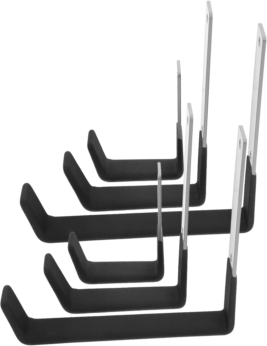 6pcs Heavy Duty Wall Hooks for Garage Wall Mount Storage Versatile Utility Hooks for Hanging Ladders Hoses Bikes and Garden Tools Easy Installation Drywall and Studs Strong