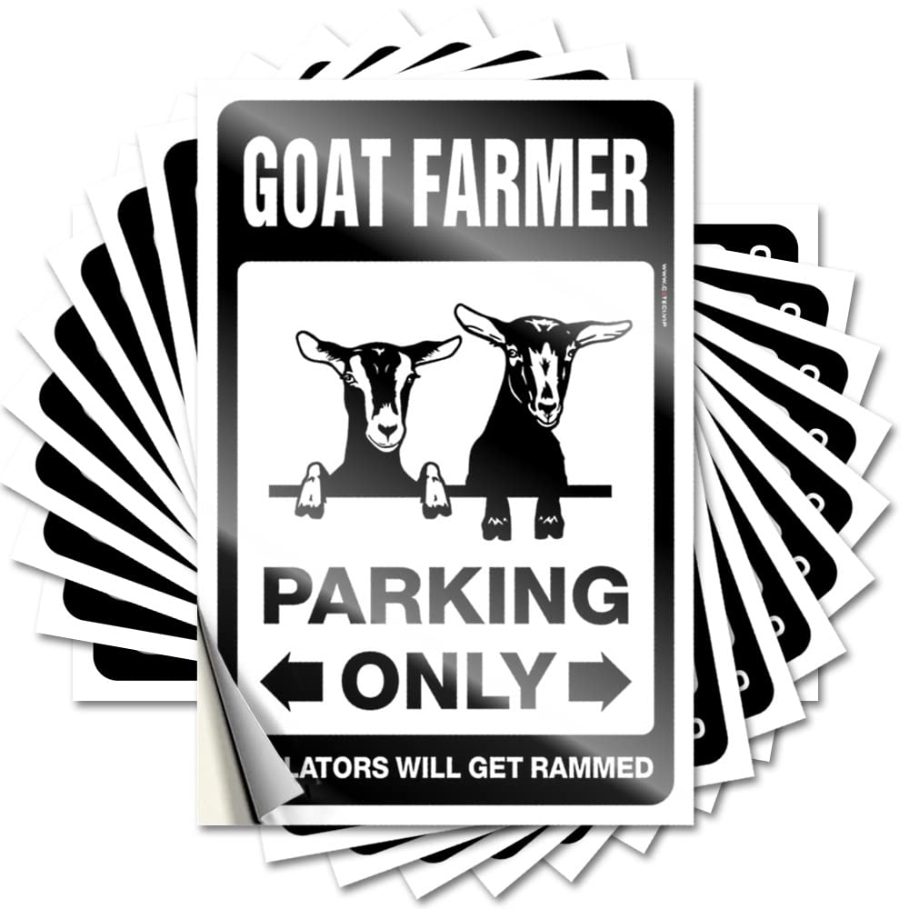Haves Hat Bumper | Goat Farmer Parking Only Winter Durable Vinyl Sticker Easy Apply for Adult(8X12CM)