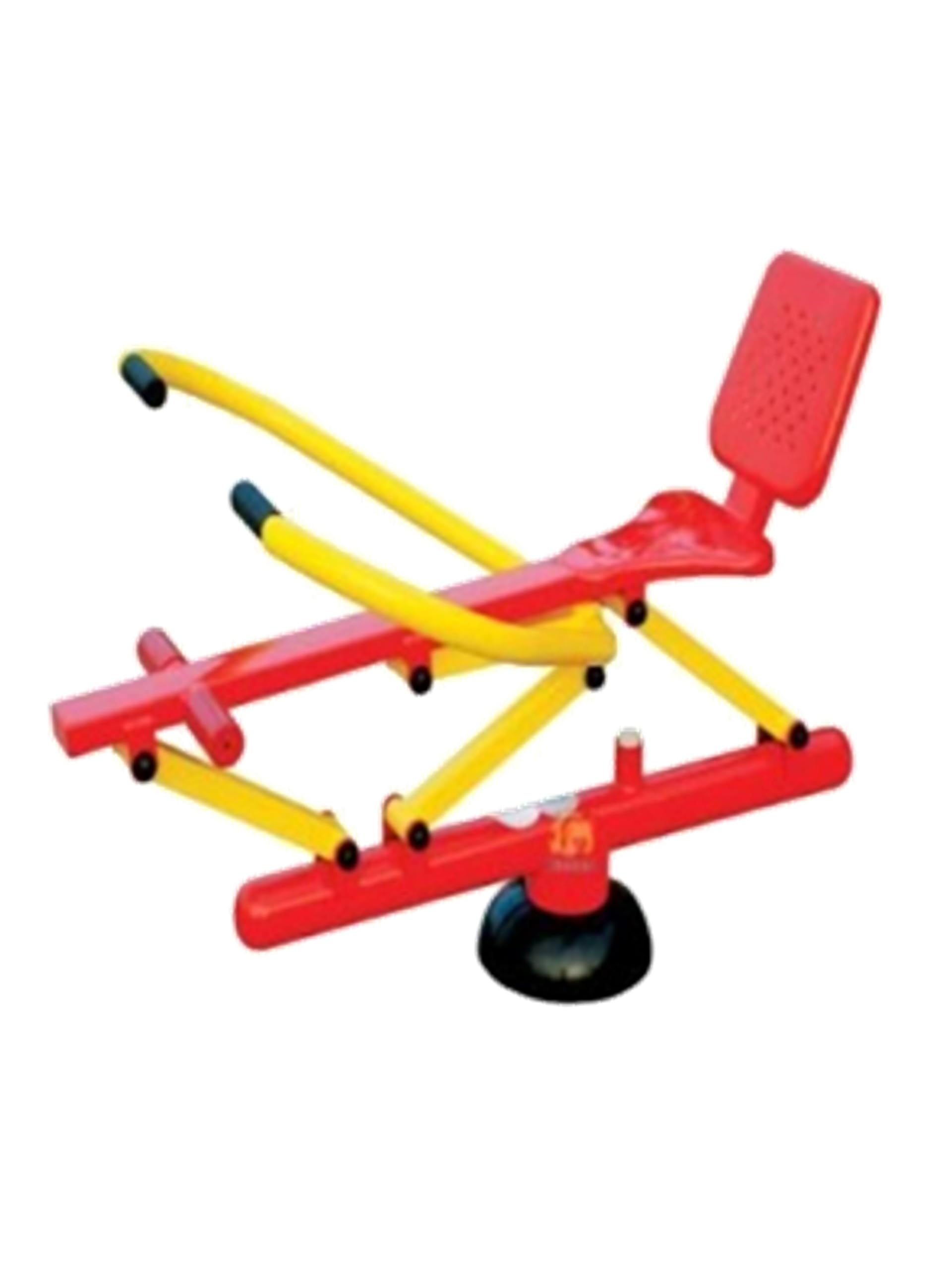 Mybeast Single Seated Rowing Machine with Heavy Duty GI Pipe Construction (Red and Yellow Colour)-image-25