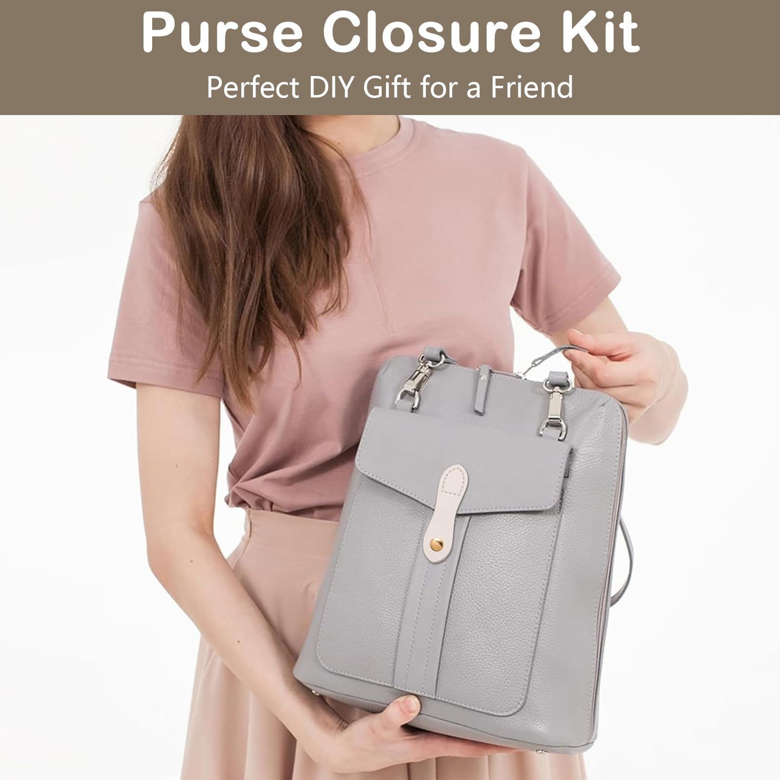 8 Fibbie In Pelle Con Bottone A Pressione - Chiusure Per Borse, Giacche, Quaderni - Colorate