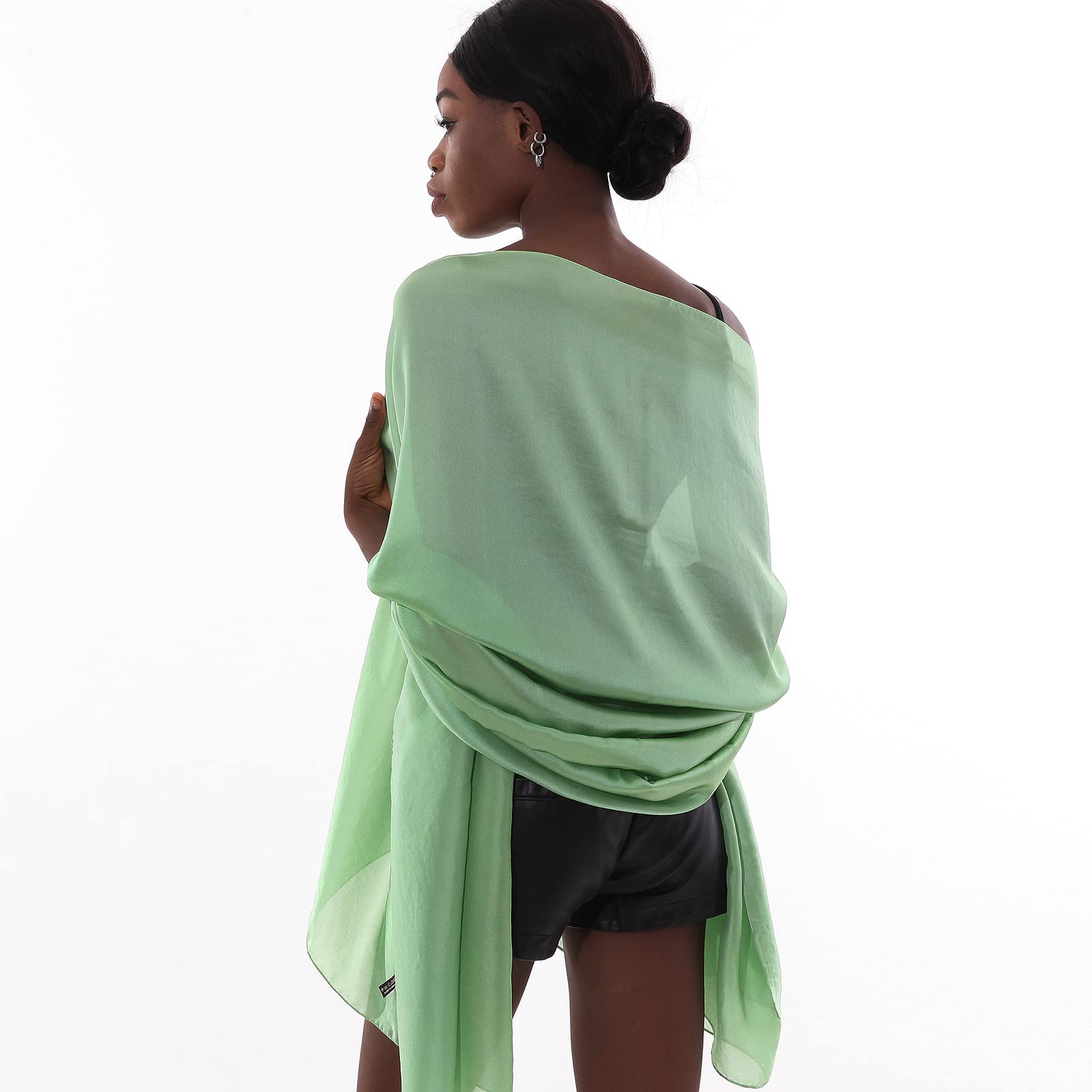 Sciarpa Donna Leggera Scialle Sciarpe Elegante Cerimonia Foulard Pashmina Scilla Stole Primavera Estate