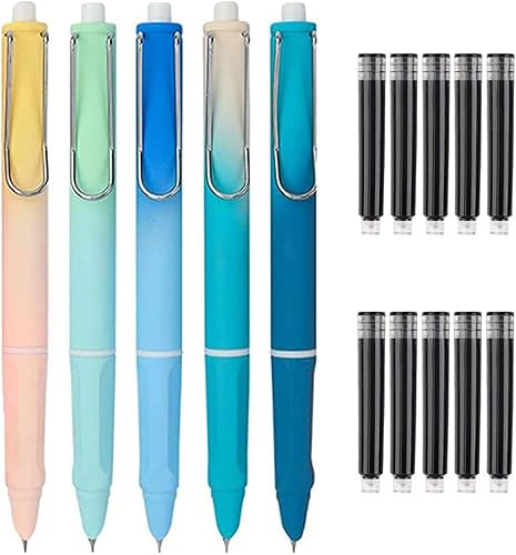 MEONFY Pluma estilográfica retráctil de 0.015 in, pluma de escritura de tinta recargable tipo prensa para escribir, bolĂgrafo de prensa retráctil MEONFY Pluma estilográfica retráctil de 0.015 in, pluma de escritura de tinta recargable tipo prensa para escribir, bolĂgrafo de prensa retráctil