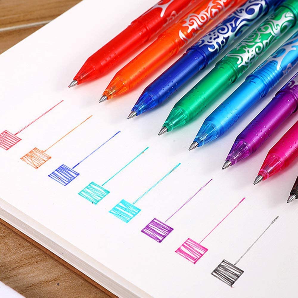 Stylos Gel Effaçables - 6 Pièces - 0,5 Mm - Encre Thermique - Design Dinosaure - Pour école, Notes Et Jeux