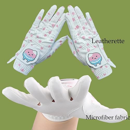 Miniatura 5 de yesntmomo Ladies Women's Washable Golf Gloves Both Hands,Non-Slip Golf Gloves Elastic Fabric Breathable,Left Right Handed rain hot Golf Accessories