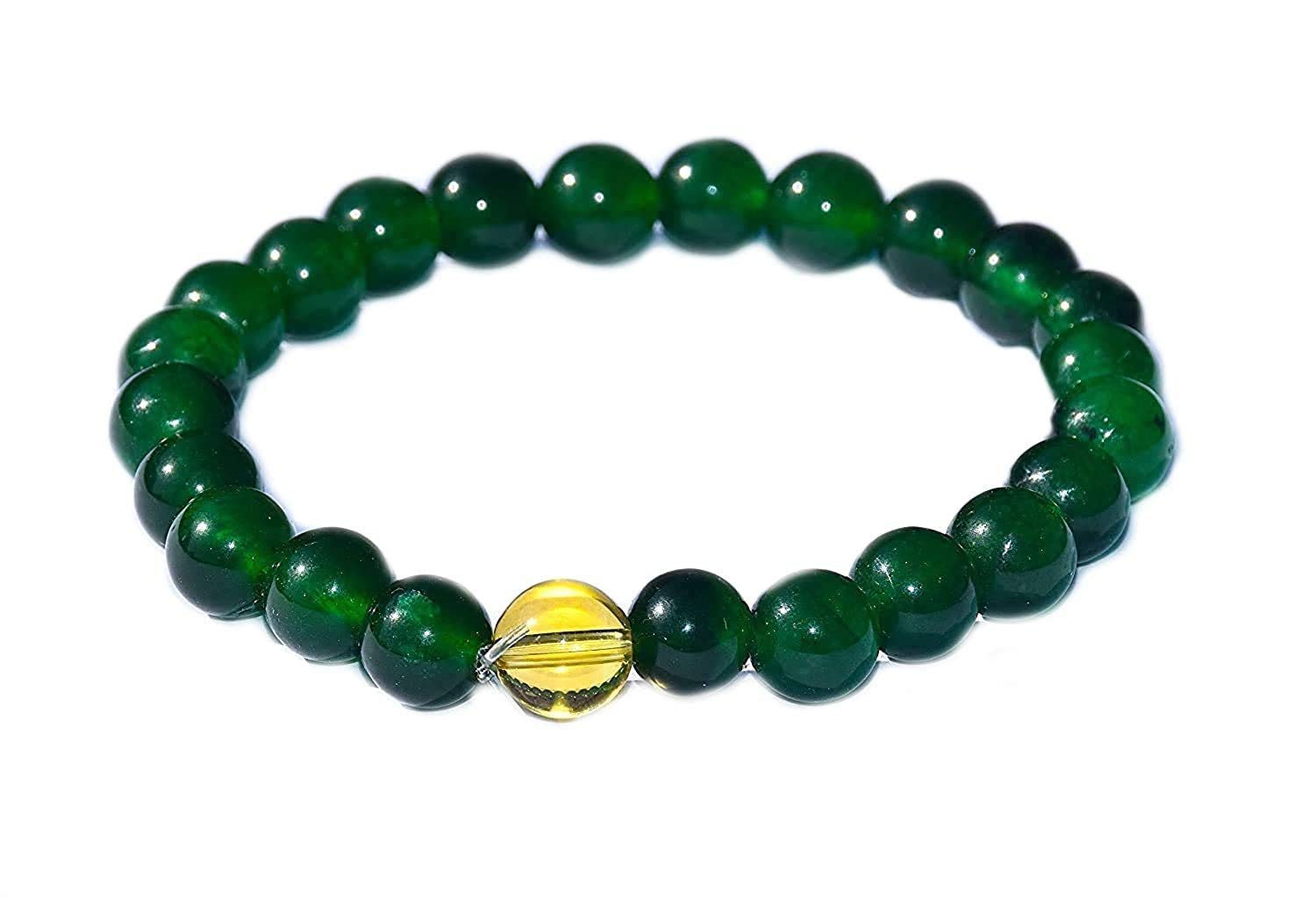 RUDRADIVINE Green Aventurine Bracelet with Citrine Single Stone Bracelet for Reiki Healing, Abundance, Immune System, Luck Protection, Wealth, Will Power - Bracelet Color: Golden & Green (B08PSW45M1) Amazon Price History, Amazon Price Tracker