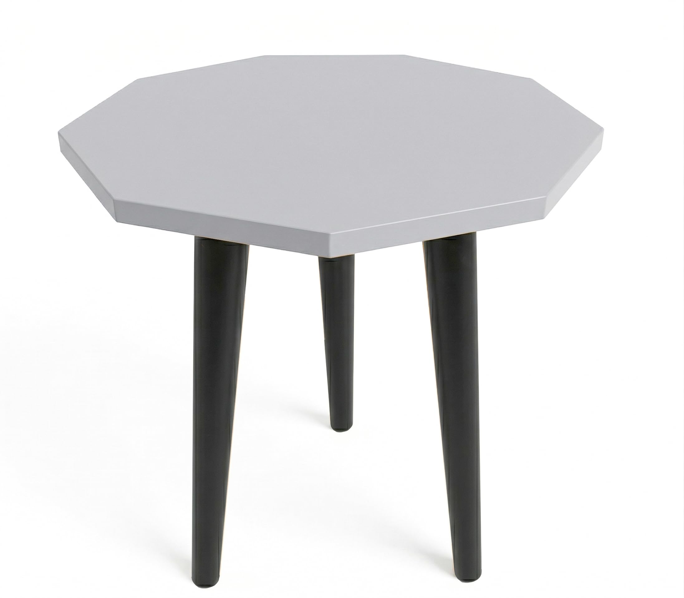 UHUD CRAFTS Multipurpose Wooden Foldable Side Table/End Table/Plant Stand/Stool for Living Room & Bedroom | Kids Play Furniture Table - Grey