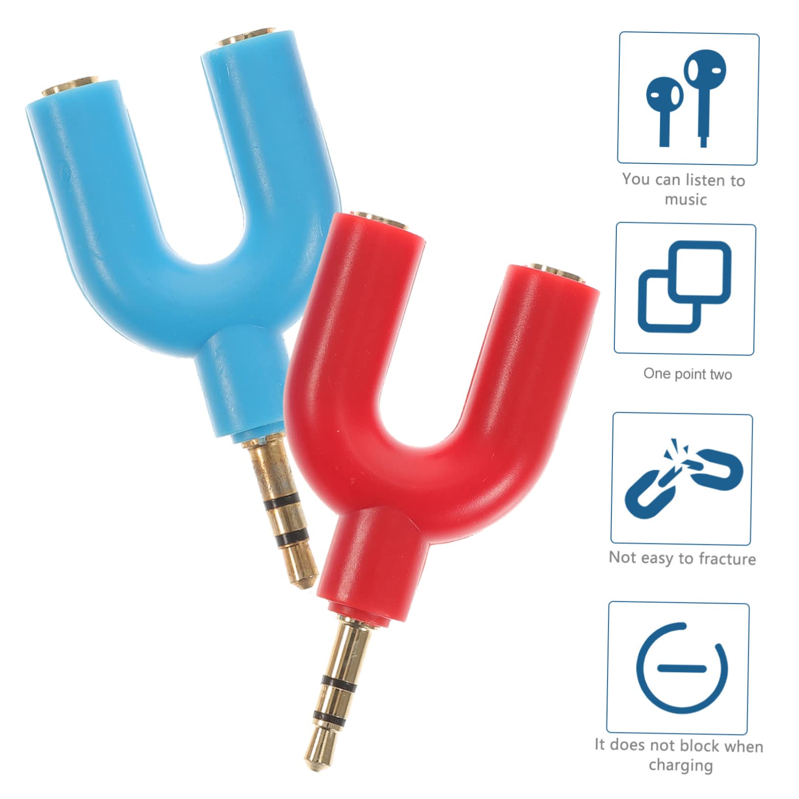 Angoily 30pezzi u Shape Headphone Adapter y Splitter Adattatore Audio Per Condividere Musica Compatibile Con Tablet e Laptop Design Compatto e Leggero