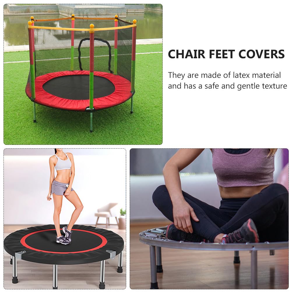 BESPORTBLE Trampoline Leg Caps, 8 Pcs Mini Trampoline Replacement Parts Trampoline Feet Caps Mini Trampoline Rubber Leg Caps for Small Trampoline Prevent Shaking Jump Bed Leg Caps, 40x25mm