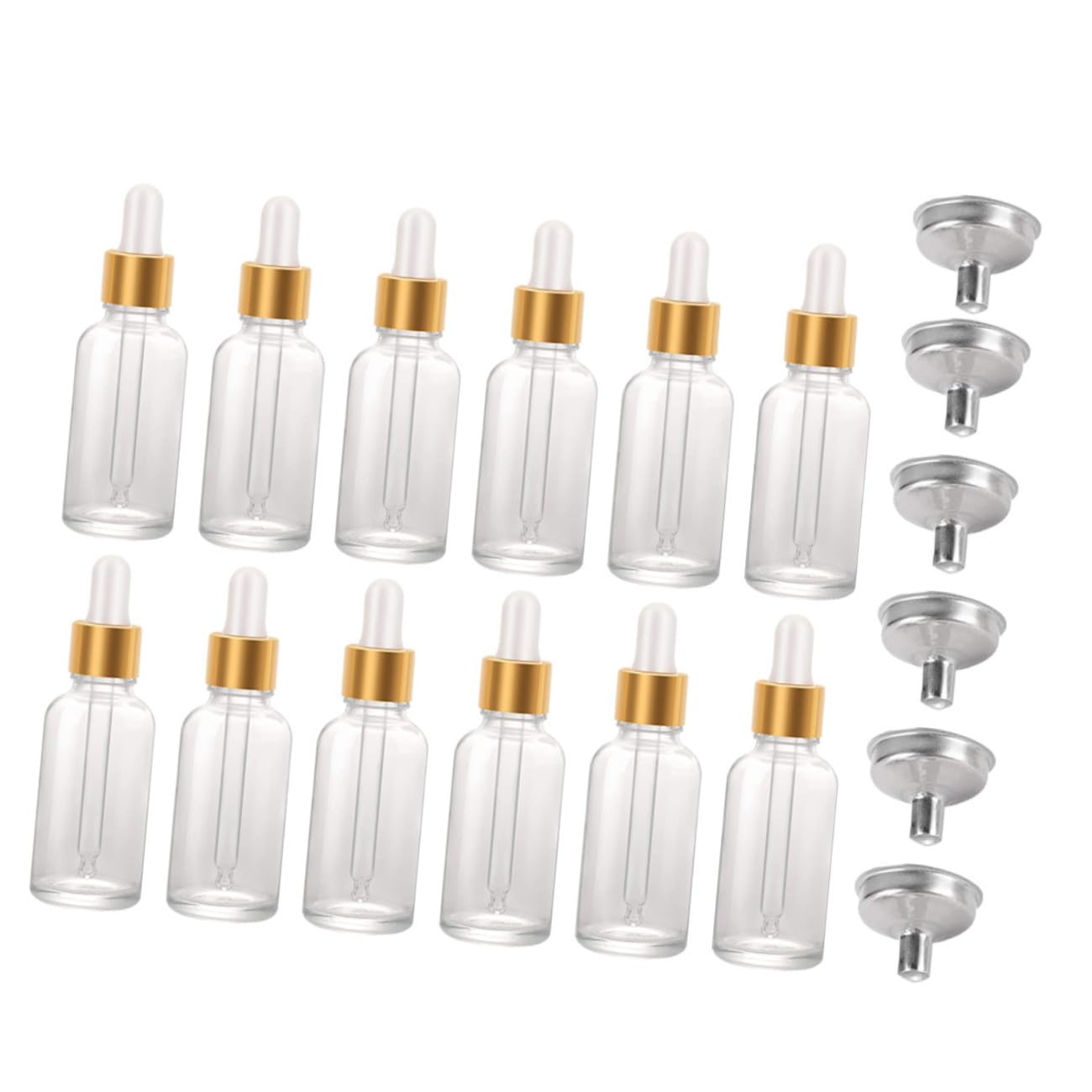 24stücke Tropfflasche aus Transparentem Glas Wiederverwendbar mit Pipetten für Ätherische Öle Parfümspender für Diy-projekte Seifenherstellung und Aromatherapie