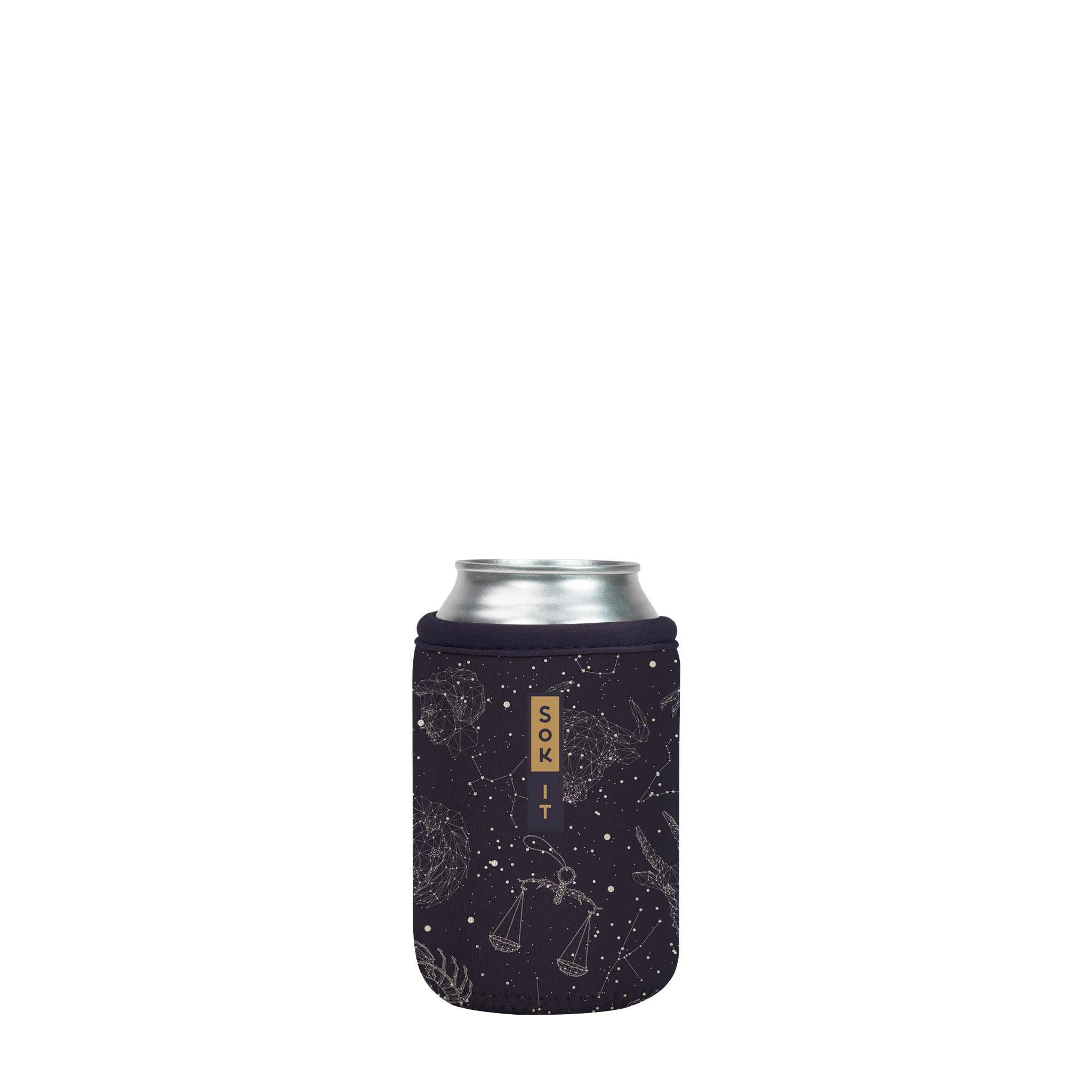 Sok It CanSok Sleeve for Beer & Soda Insulated Neoprene Cover (Zodiac Sky, 12oz Can Sleeve)