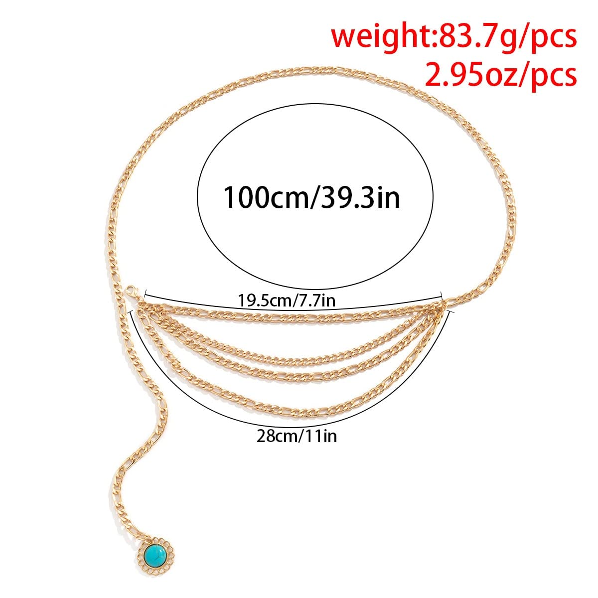 Chaînes de corps bijoux plage fleur plaque pendentif chaîne de taille femme chaîne creuse gland chaîne de corps