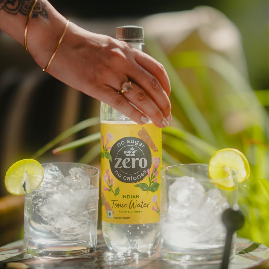 Image of Paper Boat Zero Indian Tonic Water, 600ml | Zero Sugar, Zero Calories | Premium G&T Mixer