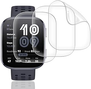 【3枚セット】 用 Amazfit Bip 6 フィルム Amazfit Bip6 保護フィルム PET複合材 炭素繊維 3D曲面 カバー 対応 Amazfit Bip 6 液晶保護フィルム 高透過率 3D全面保護 キズ防止 飛散防止 高感度タッチ 耐衝撃 指紋・汚れ防止 ゼロ気泡 簡単貼り付け