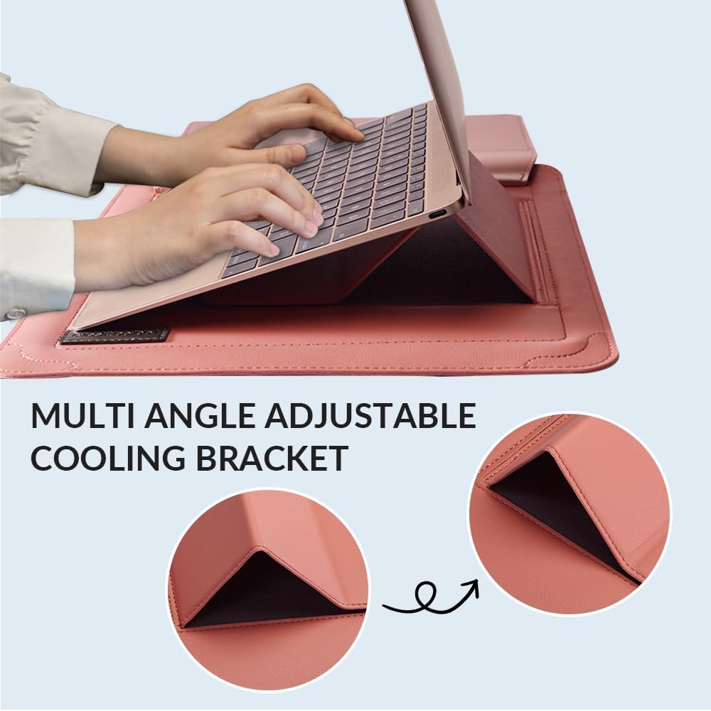 immoenuc Multifunctional 14 inch Laptop Sleeve with Stand - Image 4