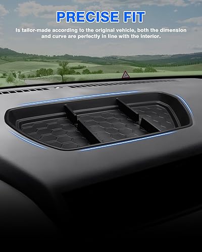 Miniatura 7 de Autorder Organizador de tablero de consola central para Nissan Frontier 2022 2023 2024, accesorios para tablero de instrumentos, bandeja de