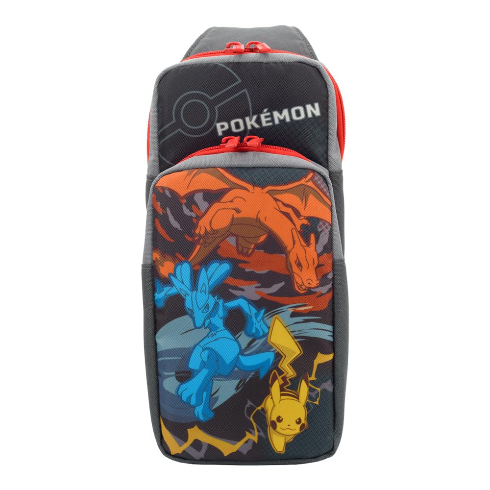 HORI Nintendo Switch Sac Aventure (Pikachu, Dracaufeu et Lucario) pour Switch OLED - Licence Officielle Nintendo et Pokémon
