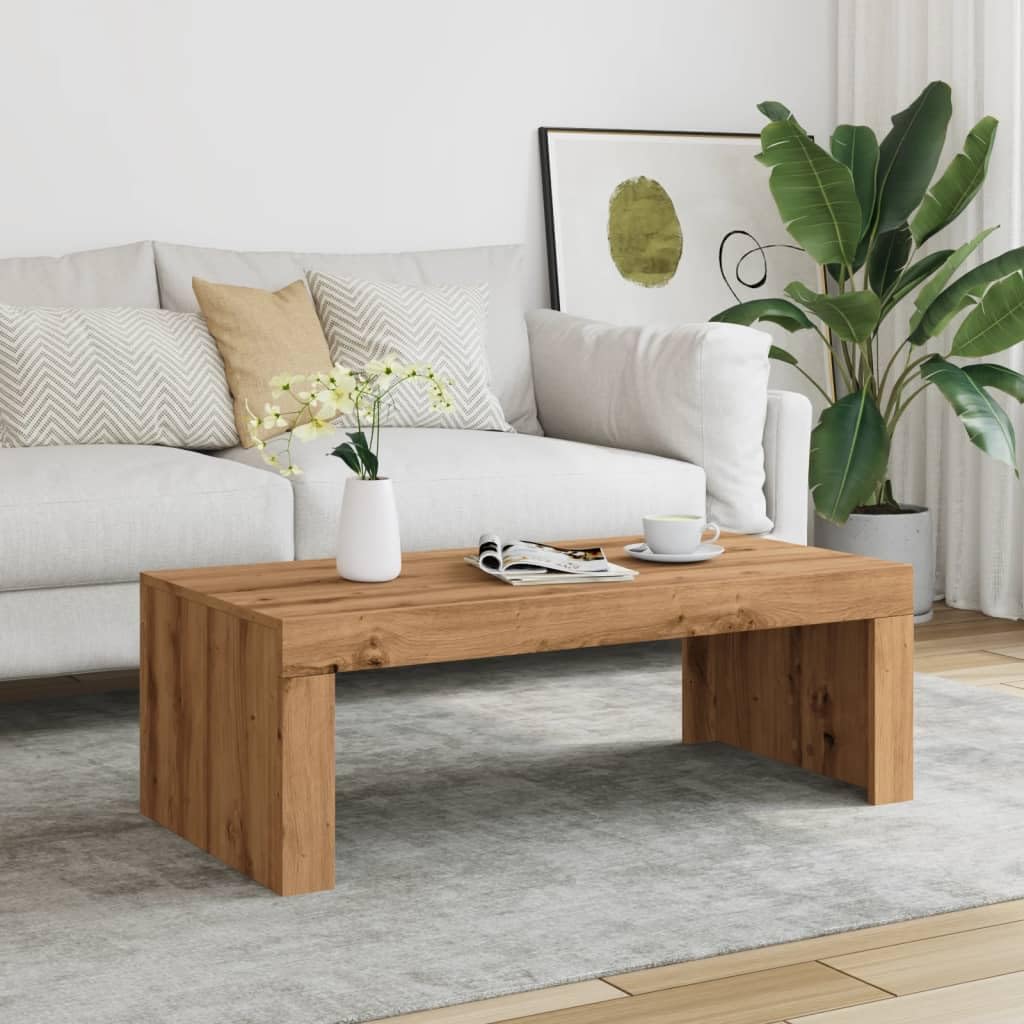 vidaXL Mesa de Centro Madera de ingeniería Roble Artisan 102x50x35 cm, mesita de Centro, Mesa de sofá, mesita de sofá, Mesa de salón, Mesa Auxiliar