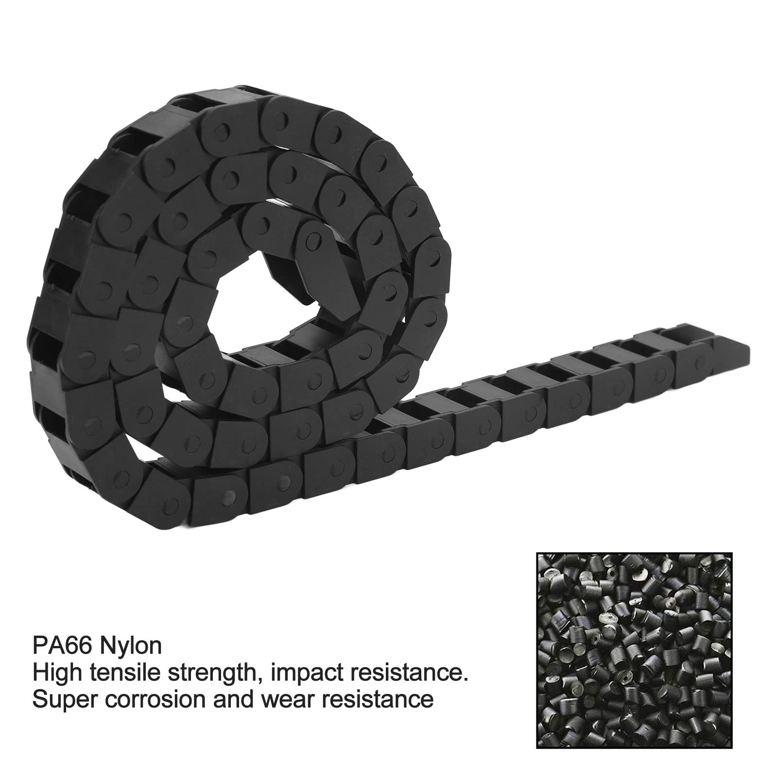 1 piece 10 x 15 mm cable drag chain, drag chain cable PA66 CNC nylon cable drag chain 1M energy chain wire carrier for 3D printer - Image 2