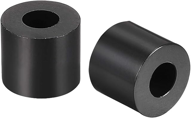 sourcing map Nylon Round Spacer Washer 3.2mm ID 7mm OD 5mm Height for M3 Screws Black 100Pcs