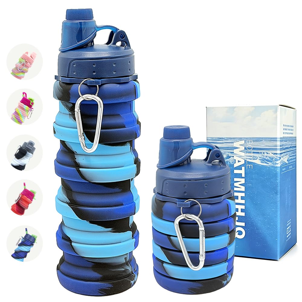 Bouteille d'eau pliable pour camping et randonnée pédestre active