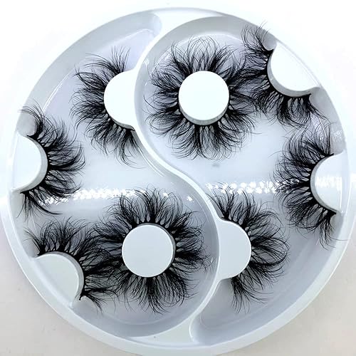 Miniatura 8 de HBZGTLAD 5 pares6 pares de pestañas postizas esponjosas naturales de imitación de visón 3D paquete de pestañas (SY-04)
