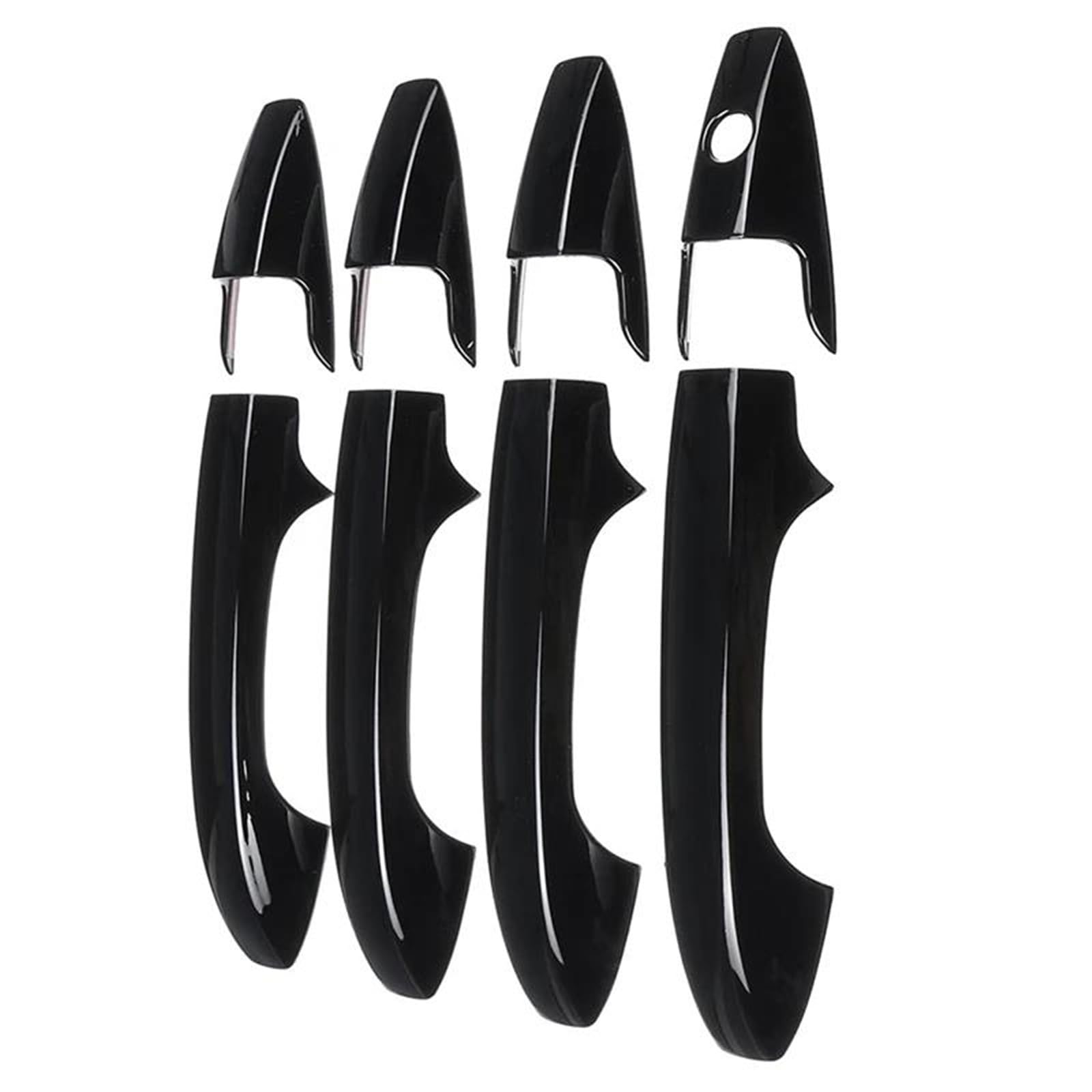 Yytemd One Color Car Door Handle Cover Trim Catch Cap Stickers Exterior For Crv 2007-2011 Chrome