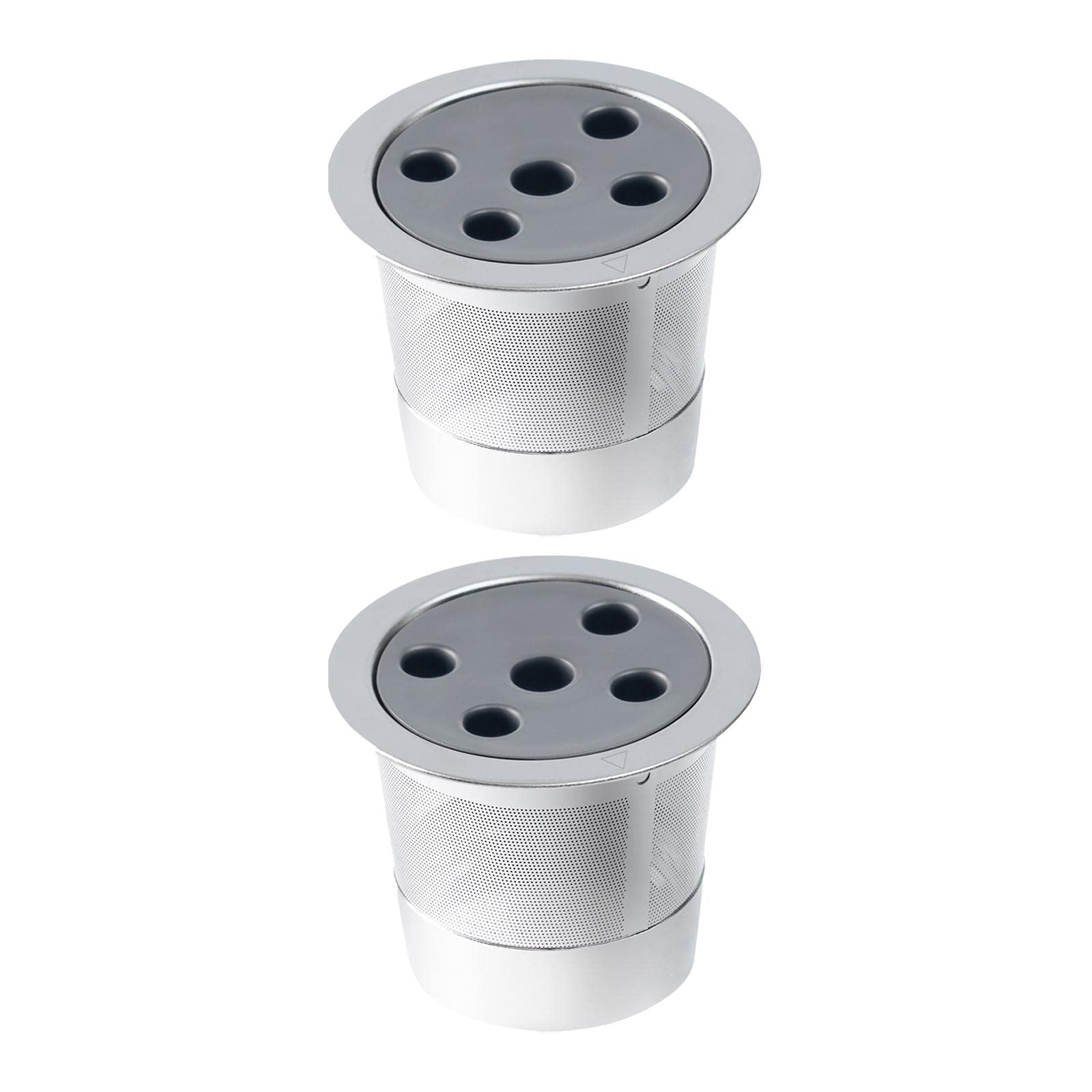 ATORSE® 2 Pieces Reusable Coffee Pod Capsule Single Serve for Coffee Makers Five Single Holes