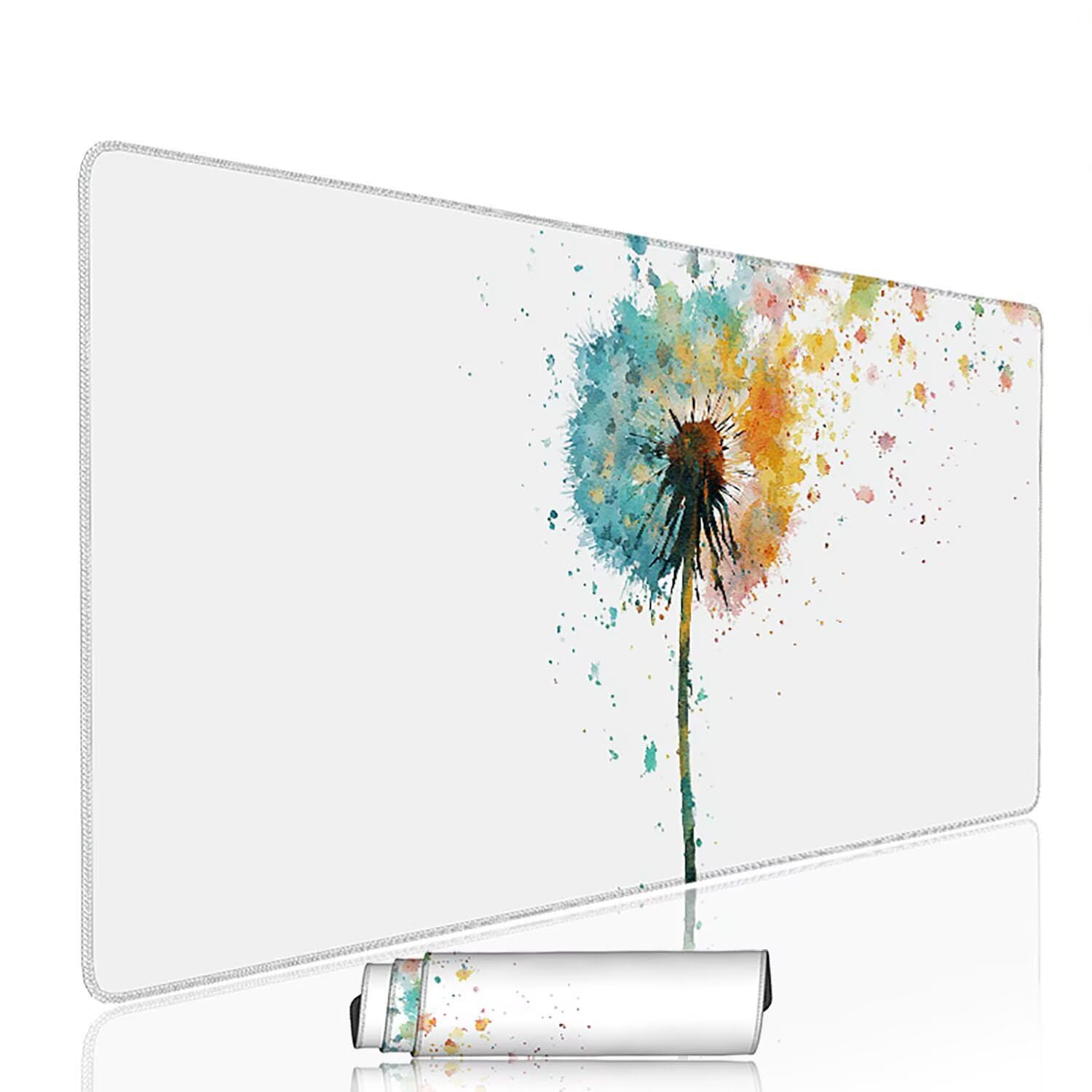 Biała podkładka pod mysz pod mysz pod mysz do gier XXL 1400 x 600 x 3 mm podkładka pod mysz gumowa trawa duża podkładka pod rękę dla graczy wodoodporne akcesoria PC, do klawiatury laptopa w-7932