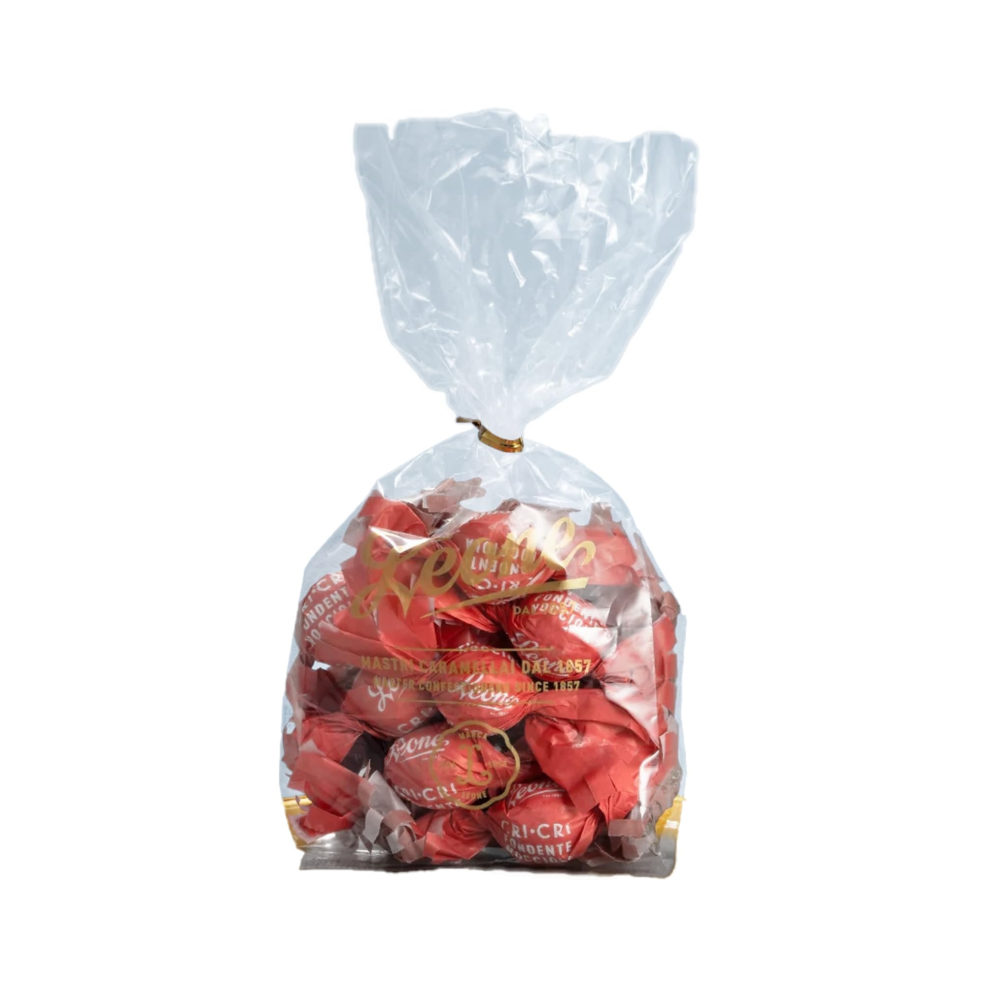 Leone dal 1857 - Sacchetto Ricarica Cri Cri Torinesi Fondenti - Nocciola Ricoperta di Cioccolato e Granella di Zucchero - Senza Glutine e Vegano - Sacchetto da 500g