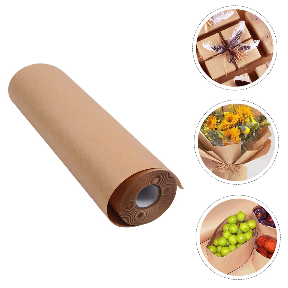 Papier Kraft D'emballage Marron 1 Rouleau 45cm X 30 M