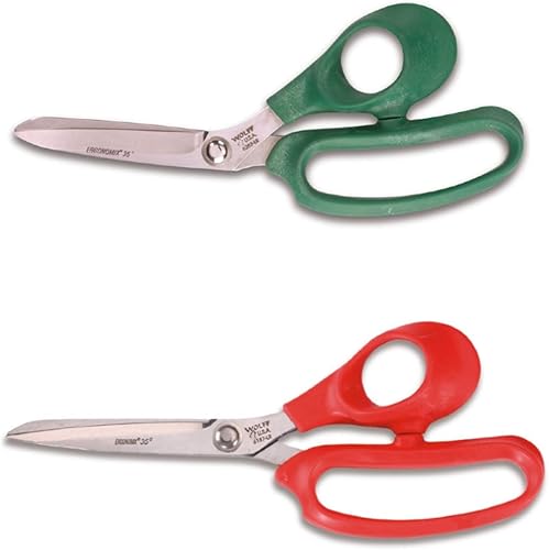 Wolff - Juego de tijeras ergonómicas, fabricadas en Estados Unidos, tijeras resistentes para envolver regalos, cocina, aves de corral, tela,