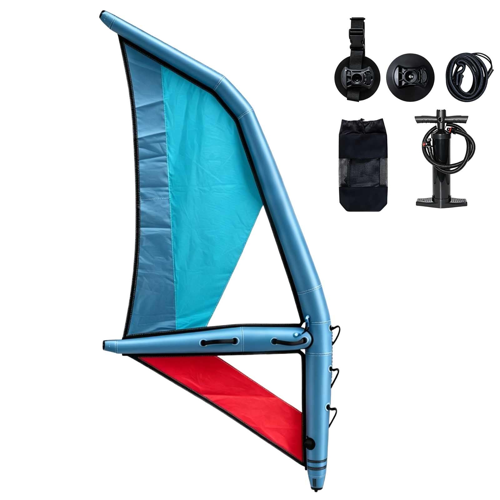 aallwwsso Professional Inflatable Sup Sail,Portable Windsurfing Sail For Paddle Boards,Oxford Cloth Pvc Inflatable Sail With 360° Rotating Base For Kitesurfing Training & Water Sports 5.2m