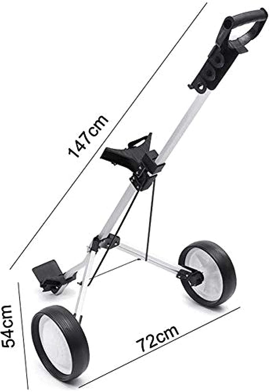 Golf Push Cart Carrelli da Golf Carrello da Golf Push Pull a 2 Ruote| Golf Pieghevole per Mazze da Golf e Golf Cart per Sport all'Aria Aperta